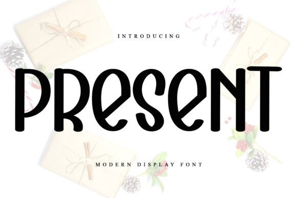 Present: A Festive Typeface for Digital Design