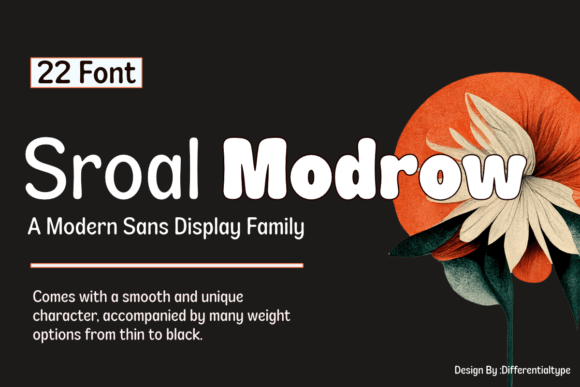 Sroal Modrow: A Smooth Sans Display Font for Creative Branding